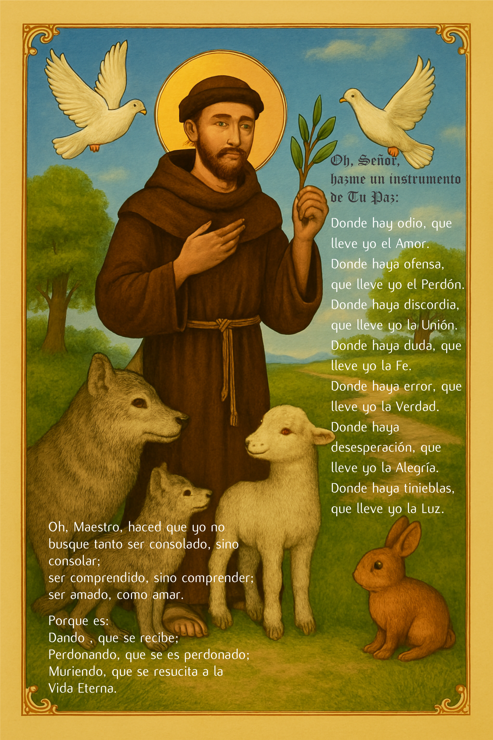 Oración de la Paz ilustrada